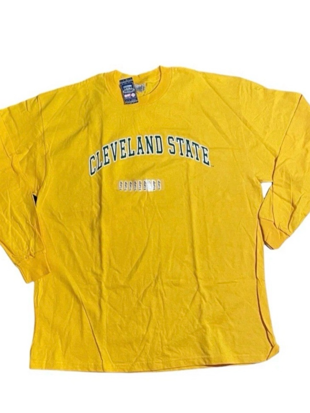 cleveland state college football apparel long sleeve t-shirt NWT yellow XL